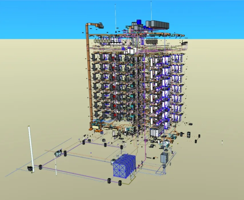 MEP BIM model of a high-rise